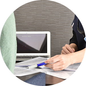 治療計画の提案をしてるところ